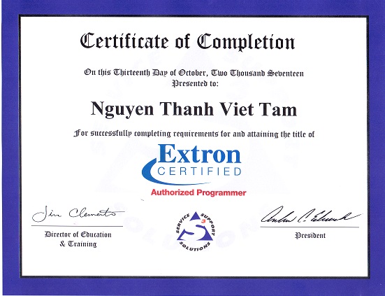 Extron Certificated_KTP