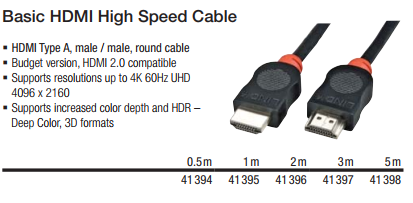 basic HDMI cable